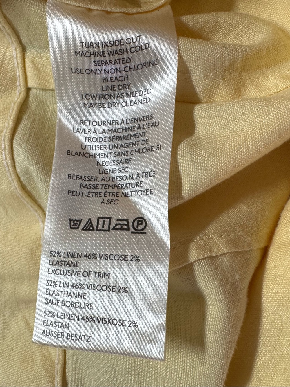 Anthropology Maeve Colette Yellow Embroidered Scallop Wide-Leg Crop Pants 33T NW - Picture 13 of 15